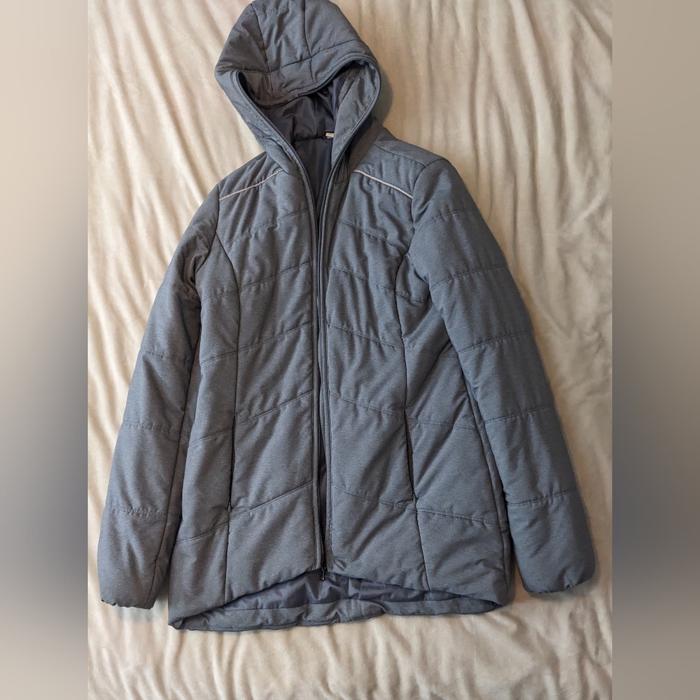 Zella grey hooded coat
